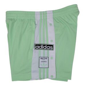 Adidas Adibreak Shorts Womens Size Medium Three Stripes Green Zip Pockets NEW